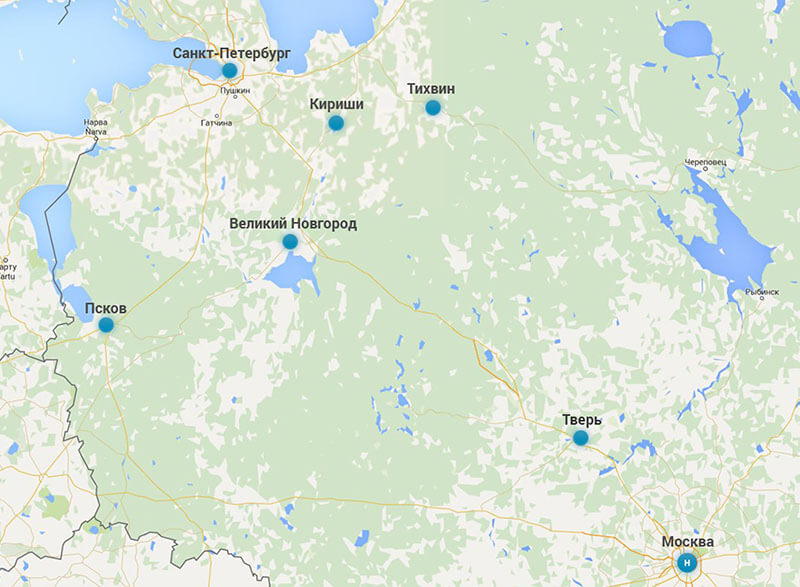 Южнее Санкт-Петербурга